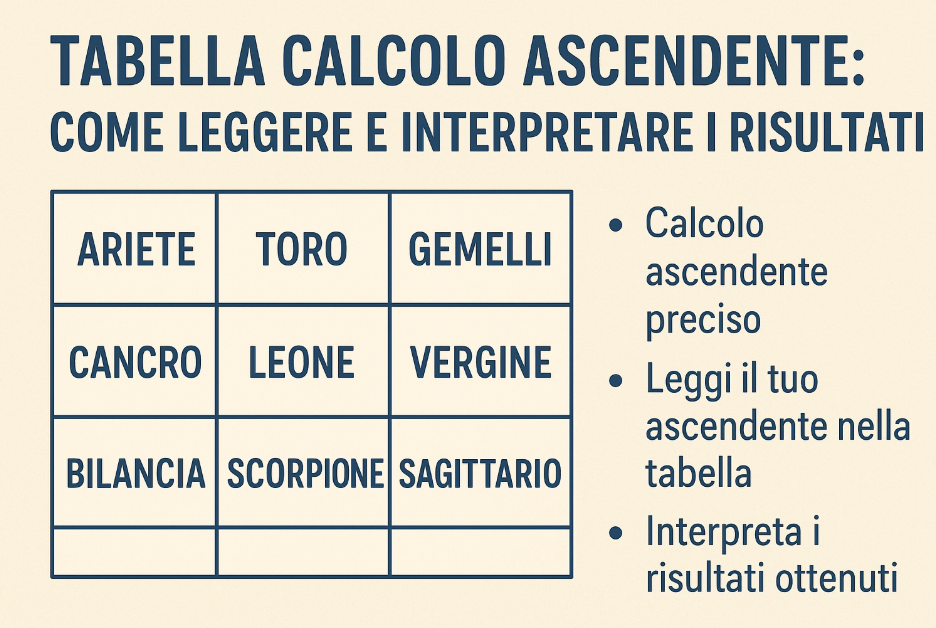 Tabella Calcolo Ascendente
